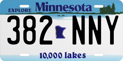 MN license plate 382NNY