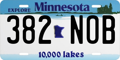 MN license plate 382NOB