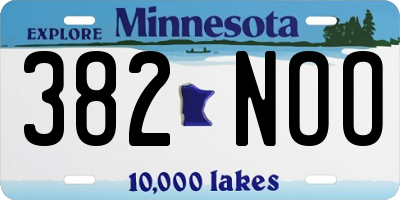 MN license plate 382NOO