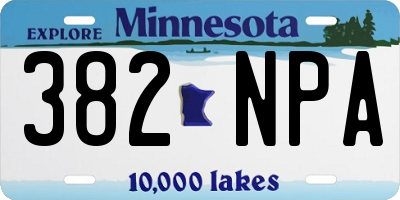MN license plate 382NPA