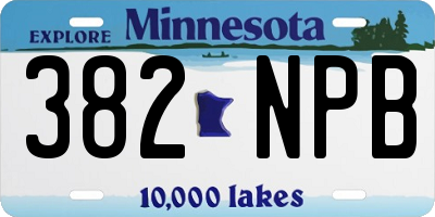 MN license plate 382NPB