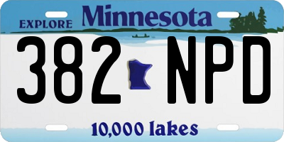 MN license plate 382NPD