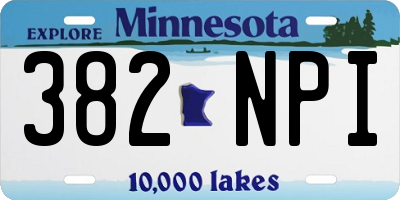 MN license plate 382NPI
