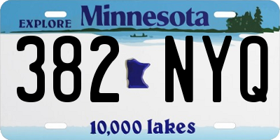 MN license plate 382NYQ