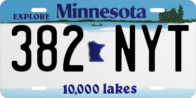 MN license plate 382NYT