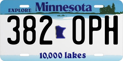 MN license plate 382OPH
