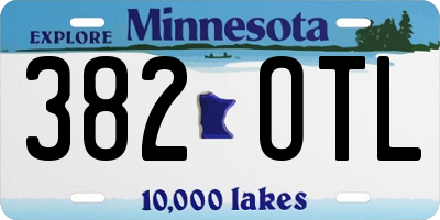 MN license plate 382OTL