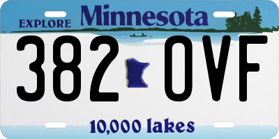 MN license plate 382OVF