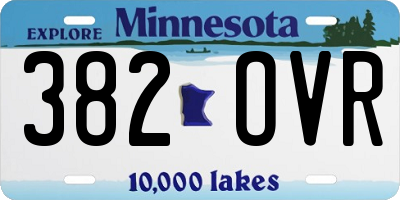 MN license plate 382OVR