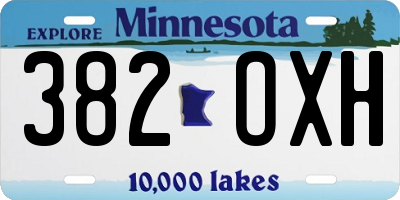 MN license plate 382OXH