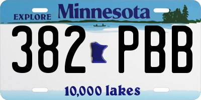 MN license plate 382PBB