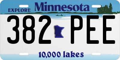 MN license plate 382PEE