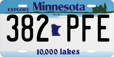 MN license plate 382PFE