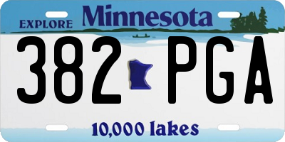 MN license plate 382PGA