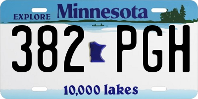 MN license plate 382PGH