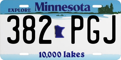 MN license plate 382PGJ