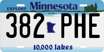 MN license plate 382PHE