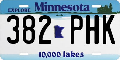 MN license plate 382PHK