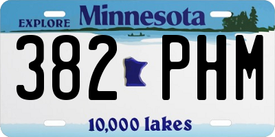 MN license plate 382PHM