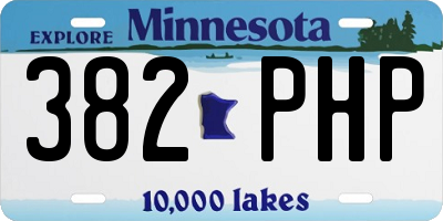 MN license plate 382PHP