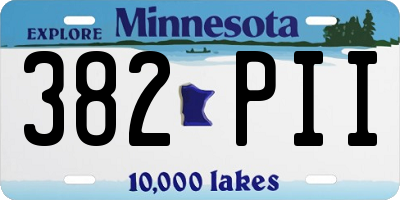 MN license plate 382PII