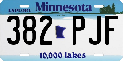 MN license plate 382PJF
