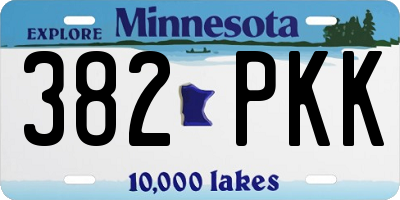 MN license plate 382PKK