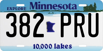 MN license plate 382PRU