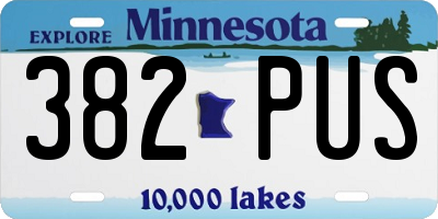 MN license plate 382PUS
