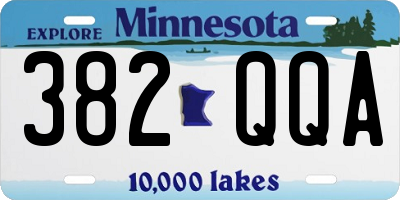 MN license plate 382QQA