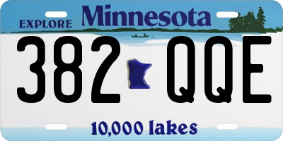 MN license plate 382QQE