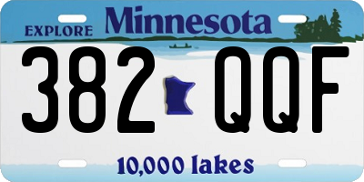 MN license plate 382QQF