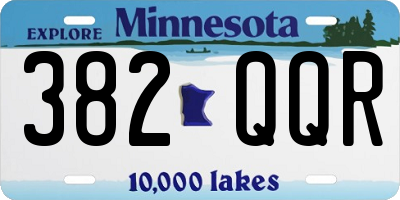 MN license plate 382QQR