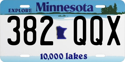 MN license plate 382QQX