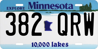 MN license plate 382QRW