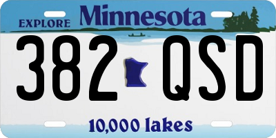 MN license plate 382QSD