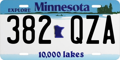 MN license plate 382QZA