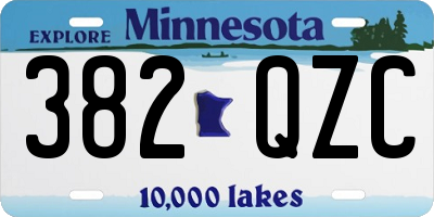 MN license plate 382QZC