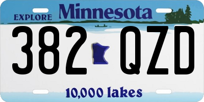MN license plate 382QZD