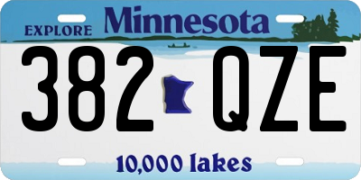 MN license plate 382QZE