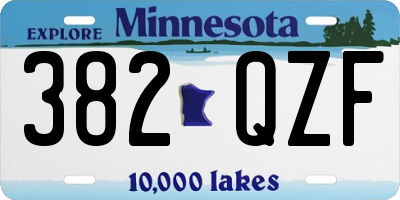 MN license plate 382QZF