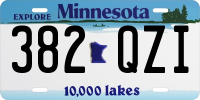 MN license plate 382QZI