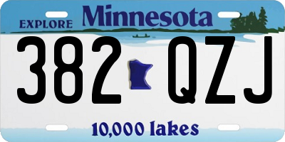 MN license plate 382QZJ