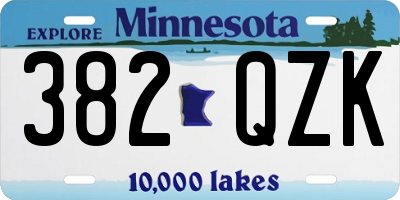 MN license plate 382QZK