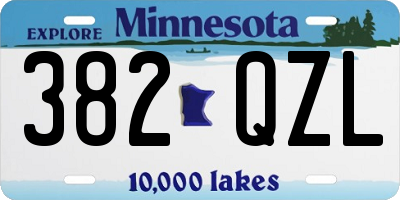 MN license plate 382QZL