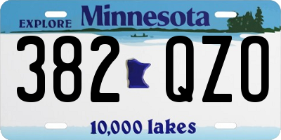 MN license plate 382QZO