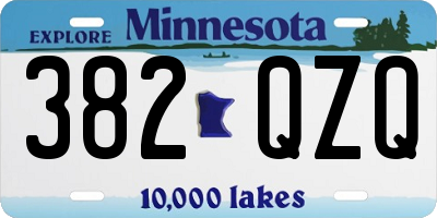 MN license plate 382QZQ