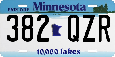 MN license plate 382QZR