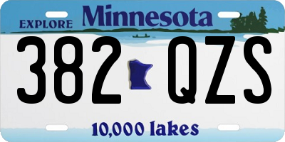 MN license plate 382QZS