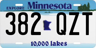 MN license plate 382QZT